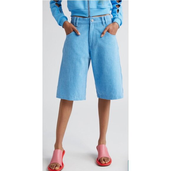 Disney x Marshall Columbia Little Mermaid Embroidered High-Waist Denim Shorts - Picture 3 of 12